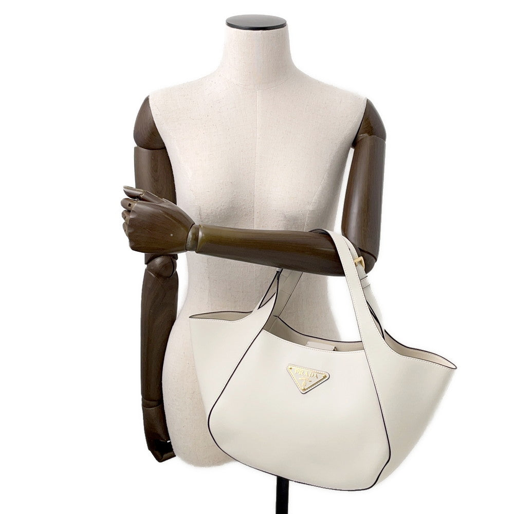 PRADA ?Tote Bag White1BG483 Leather
