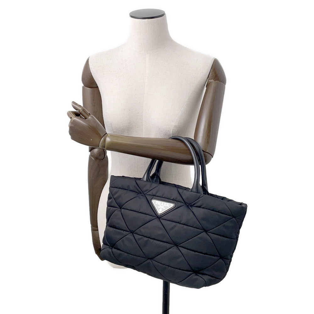 PRADA ?Padded Re-Nylon Tote Bag Black1BG436 Nylon Leather Size Small