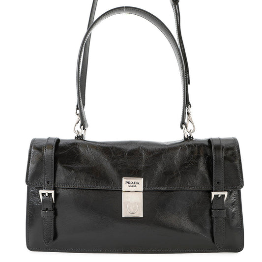 PRADA ?2025ss 2way Shoulder Bag Black1BN026 Leather Size Medium