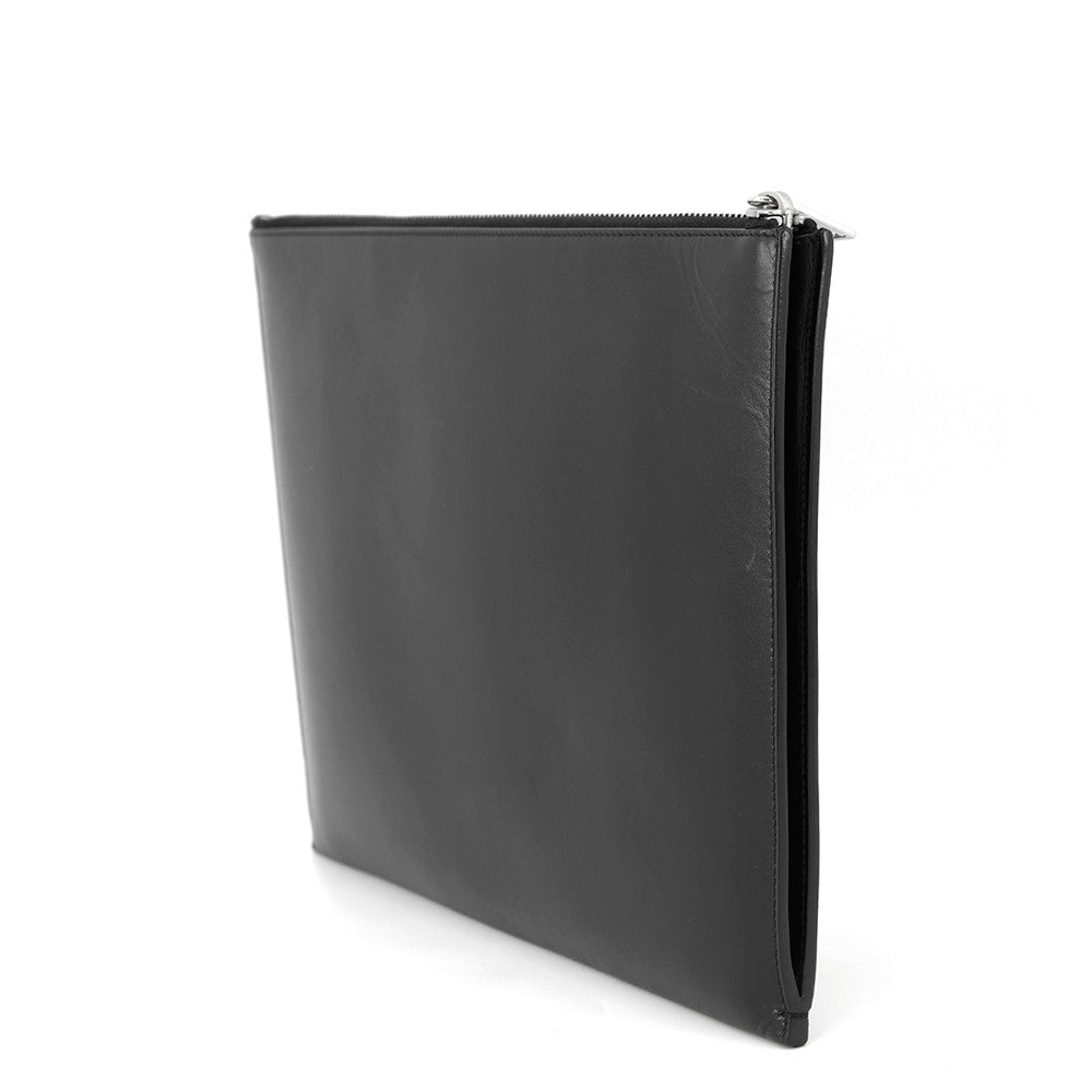 SAINT LAURENT PARIS ?Monogram Zip Tablet Holder Black453249 Leather