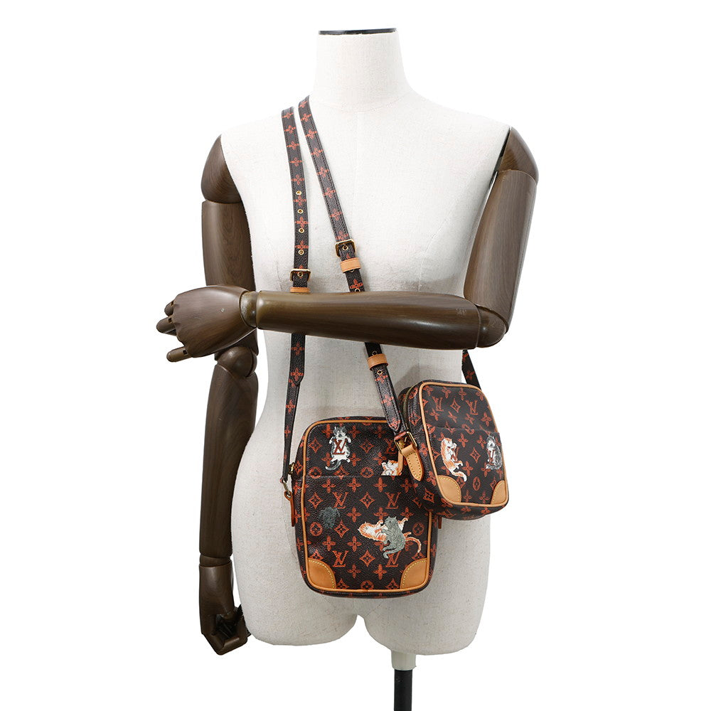 LOUIS VUITTON Paname Set Brown/OrangeM44399 Monogram Catogram Transformed