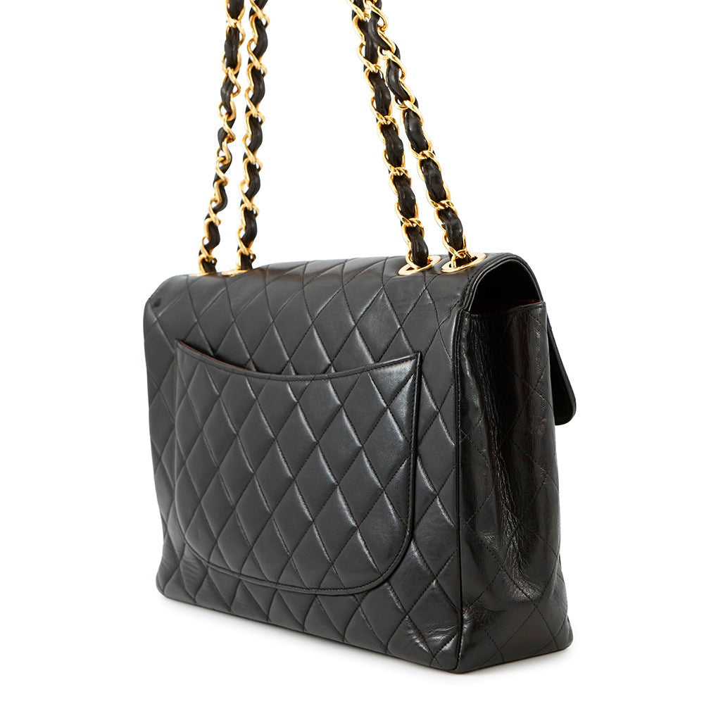 CHANEL Single Flap Matelasse Chain Shoulder BlackA04412 Lambskin Size 30