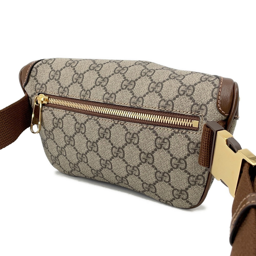 GUCCI Interlocking G Belt Bag Beige/Brown682933 GG Supreme Leather