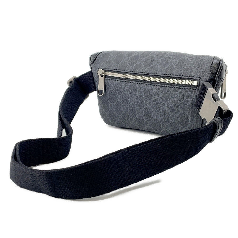GUCCI Interlocking G Belt Bag Black682933 GG Supreme Leather