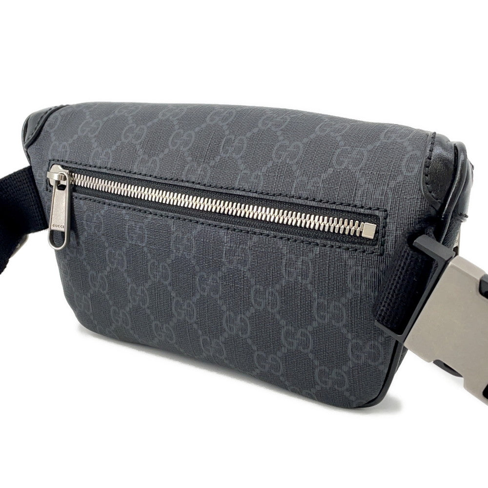 GUCCI Interlocking G Belt Bag Black682933 GG Supreme Leather