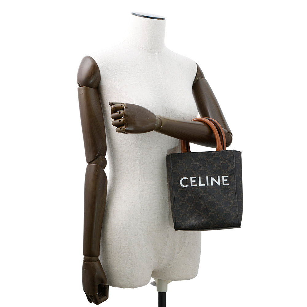 CELINE Triomphe Vertical Cabas Tan194372 PVC Leather Size Mini