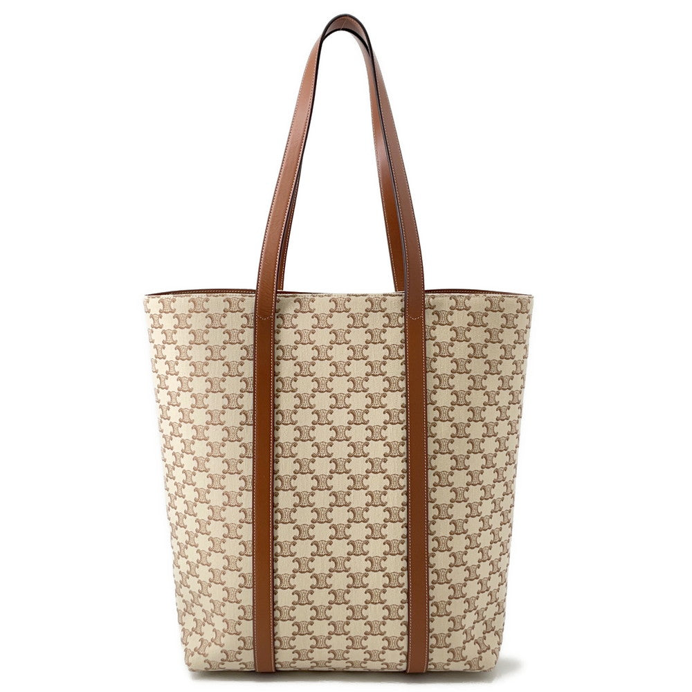 CELINE Triomphe Museum Bag Tote Bag Natural/Tan194542 Canvas Leather