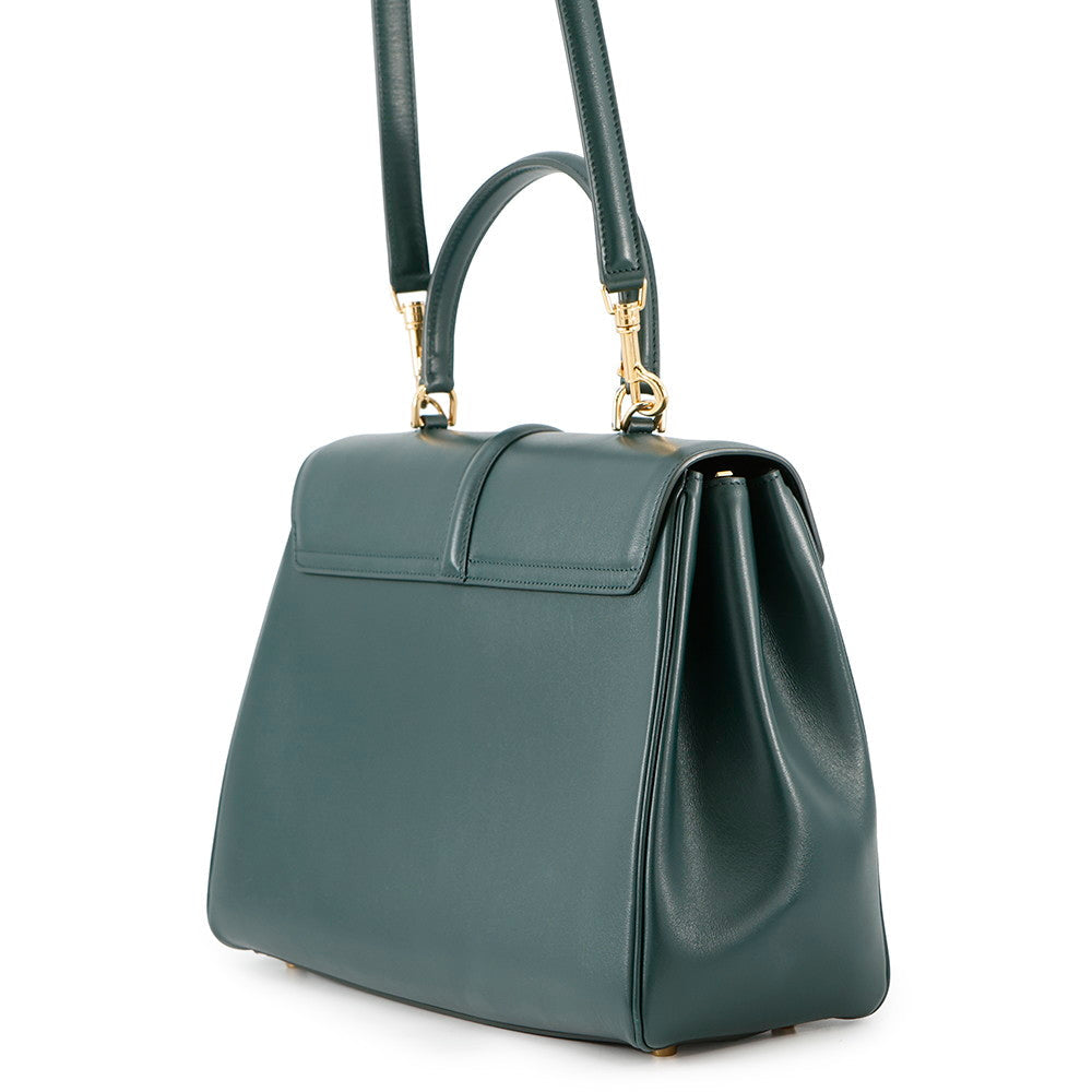 CELINE Classic 16 Seize 2-Way Handbag Green187373 Leather