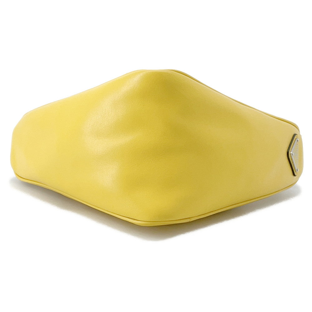 PRADA ?Triangle Shoulder Bag Yellow1BH190 Leather