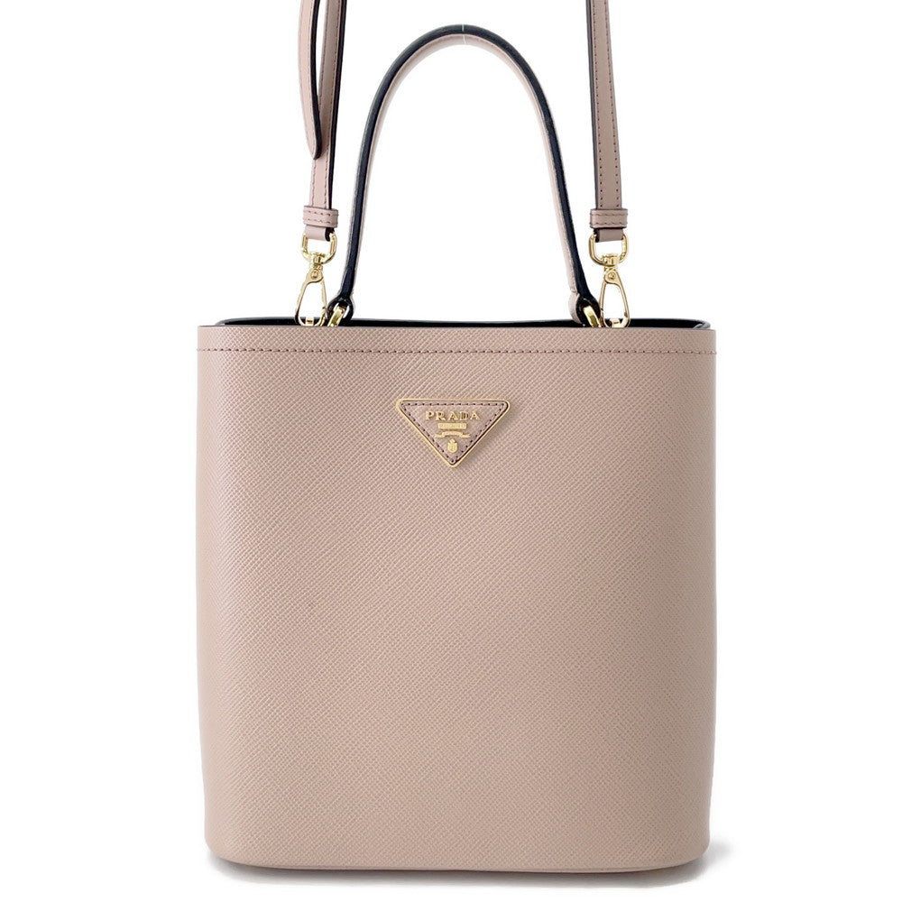 PRADA ?Panier 2WAYHandbag Pink/Black1BA212 Leather