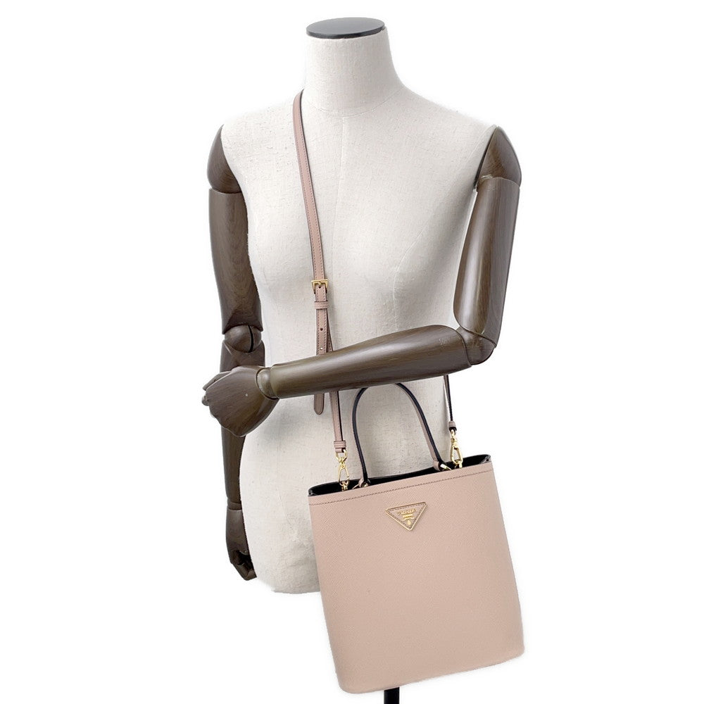 PRADA ?Panier 2WAYHandbag Pink/Black1BA212 Leather