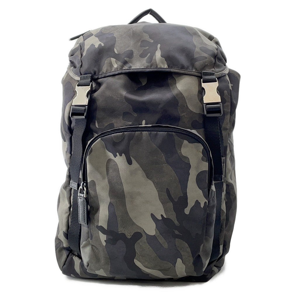 PRADA ?Camouflage Backpack Khaki/BlackV135 Nylon