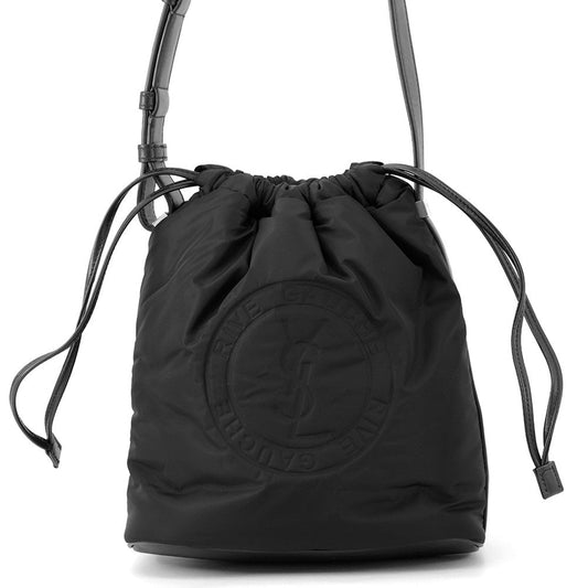 SAINT LAURENT PARIS ?Rive Gauche bucket bag Black710261 Nylon Leather
