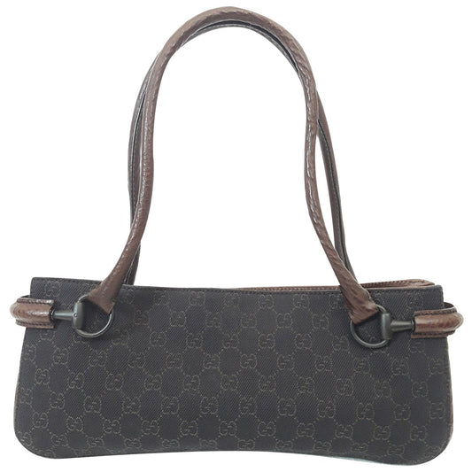 Gucci anthracite cloth clutch bag