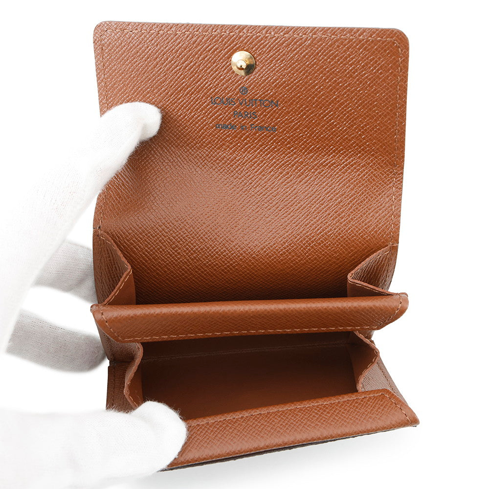LOUIS VUITTON Porte Monnaie・Plat BrownM61930 Monogram
