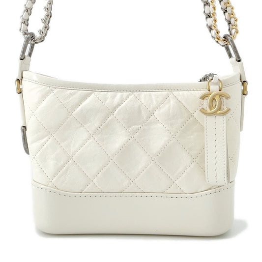 CHANEL Gabriel de CHANEL Hobo Bag WhiteA91810 Calf Leather Size Mini