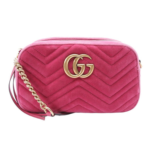 Gucci marmont red cloth clutch bag