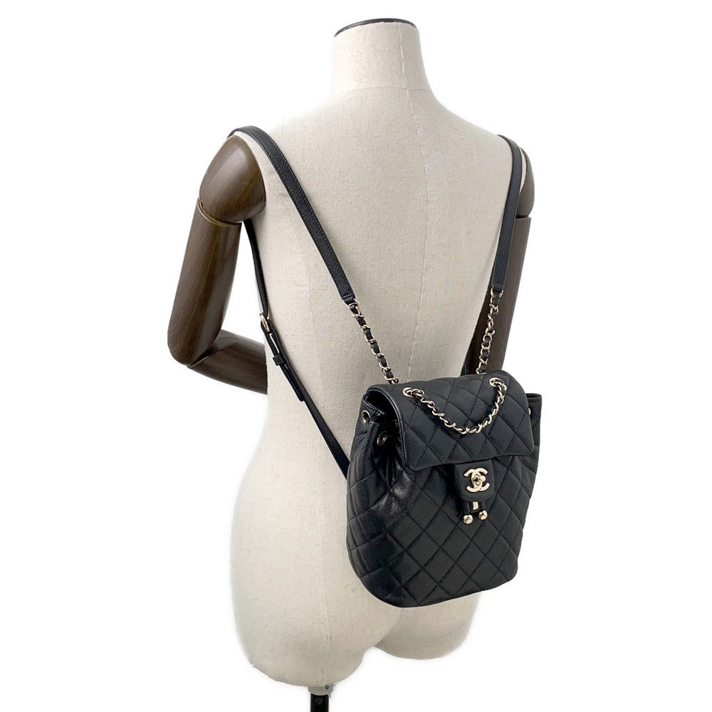 CHANEL Matelasse ChainBackpack BlackAS4058 Caviar Leather