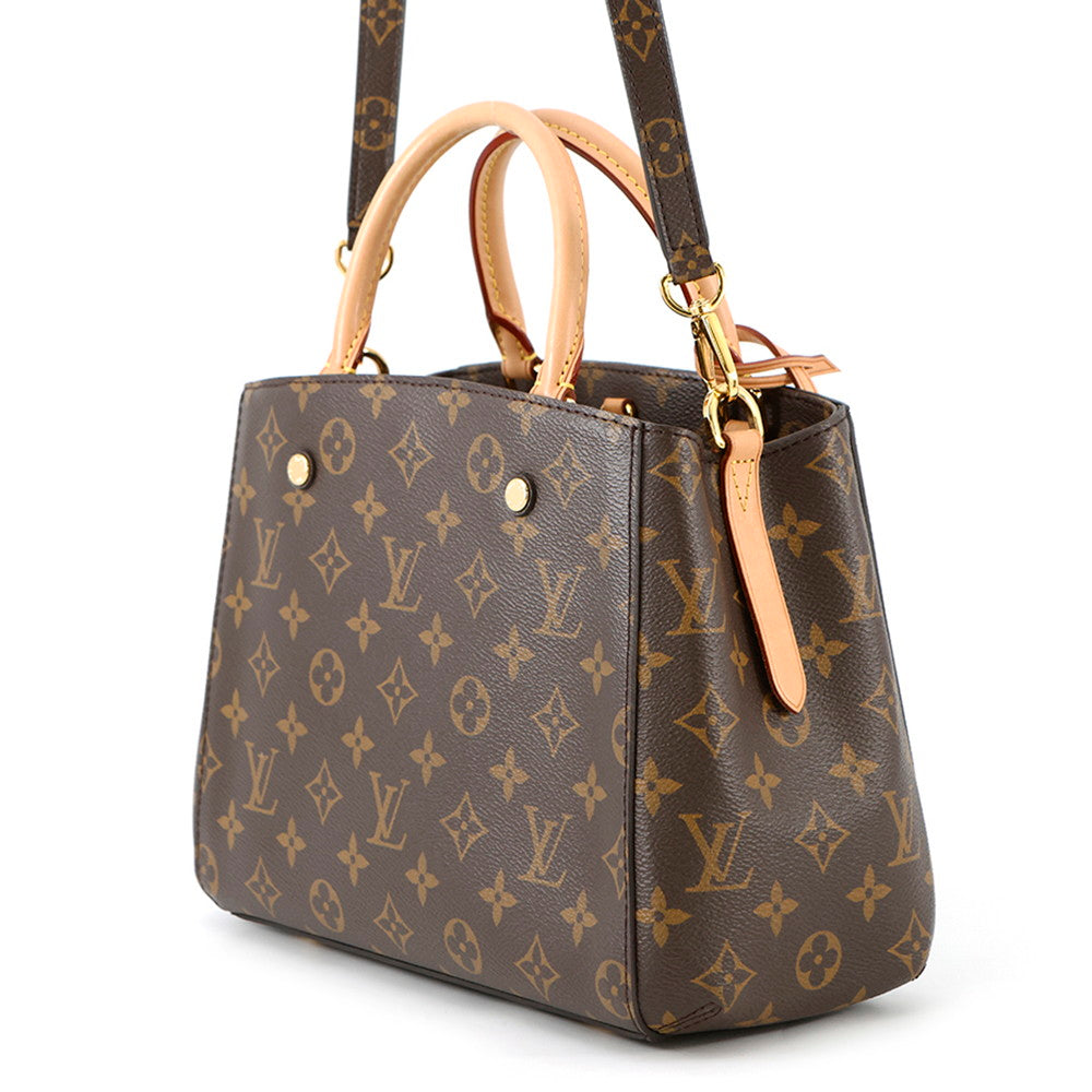 LOUIS VUITTON Montaigne BordeauxM41055 Monogram Size BB