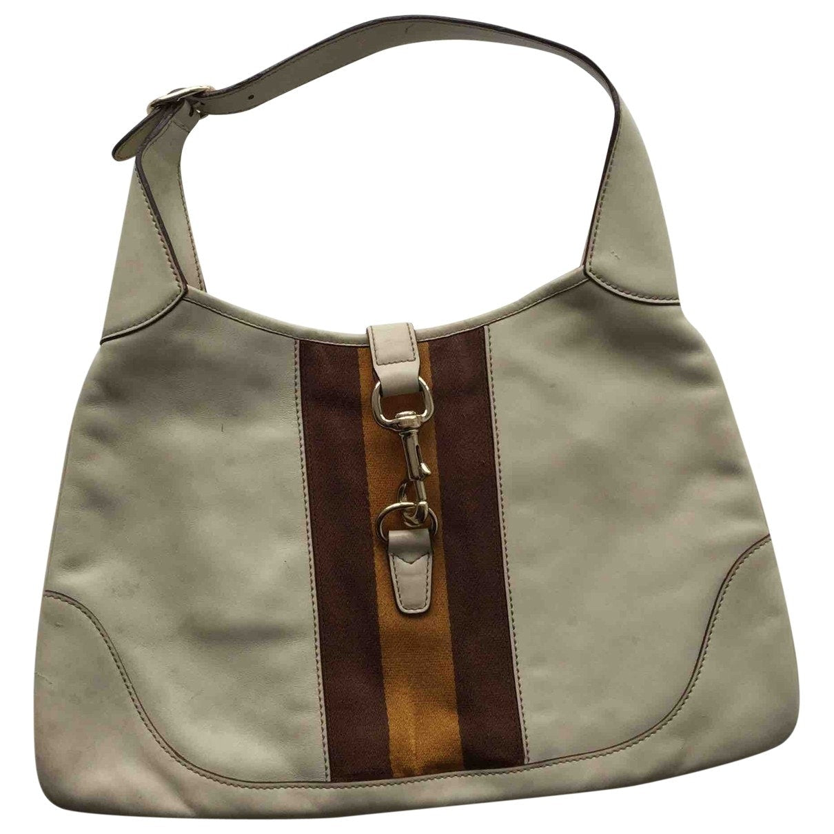 Gucci jackie    beige leather handbag