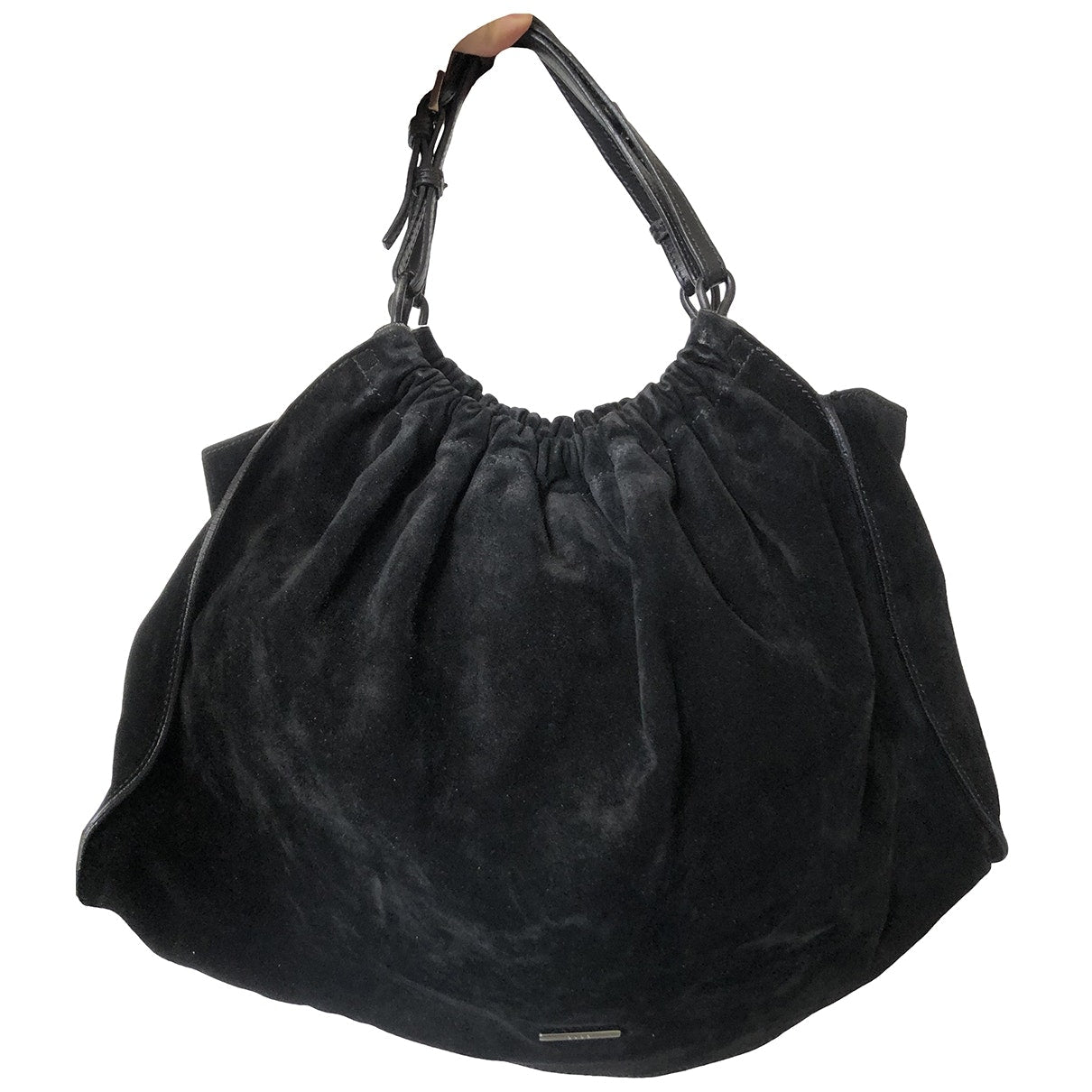 Gucci black suede handbag