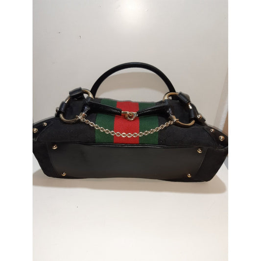 Gucci black leather clutch bag
