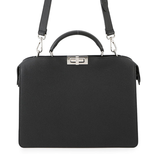 FENDI Peekaboo Icy You Black7VA529 Leather Size Medium
