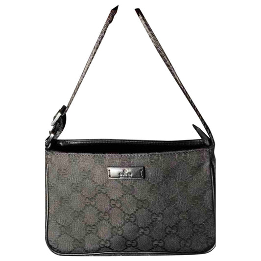 Gucci black cloth clutch bag
