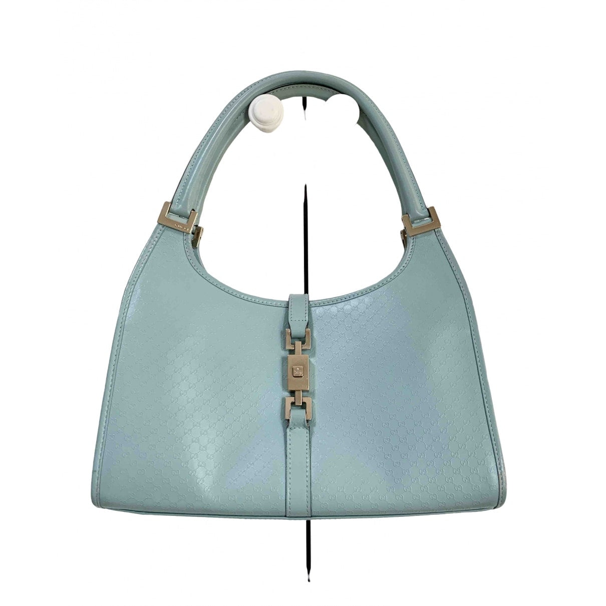 Gucci jackie    turquoise leather handbag