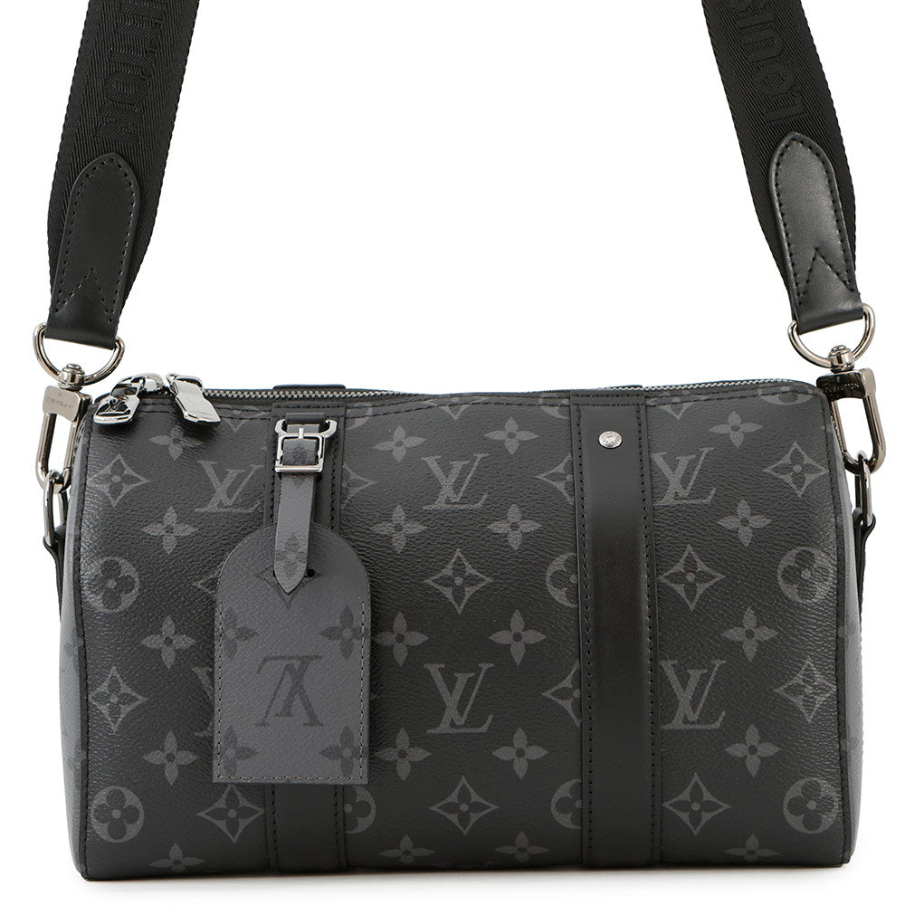 LOUIS VUITTON Cityã»Keepall NoirM45936 Monogram Eclipse Monogram Eclipse Reverse