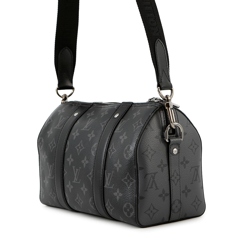 LOUIS VUITTON Cityã»Keepall NoirM45936 Monogram Eclipse Monogram Eclipse Reverse