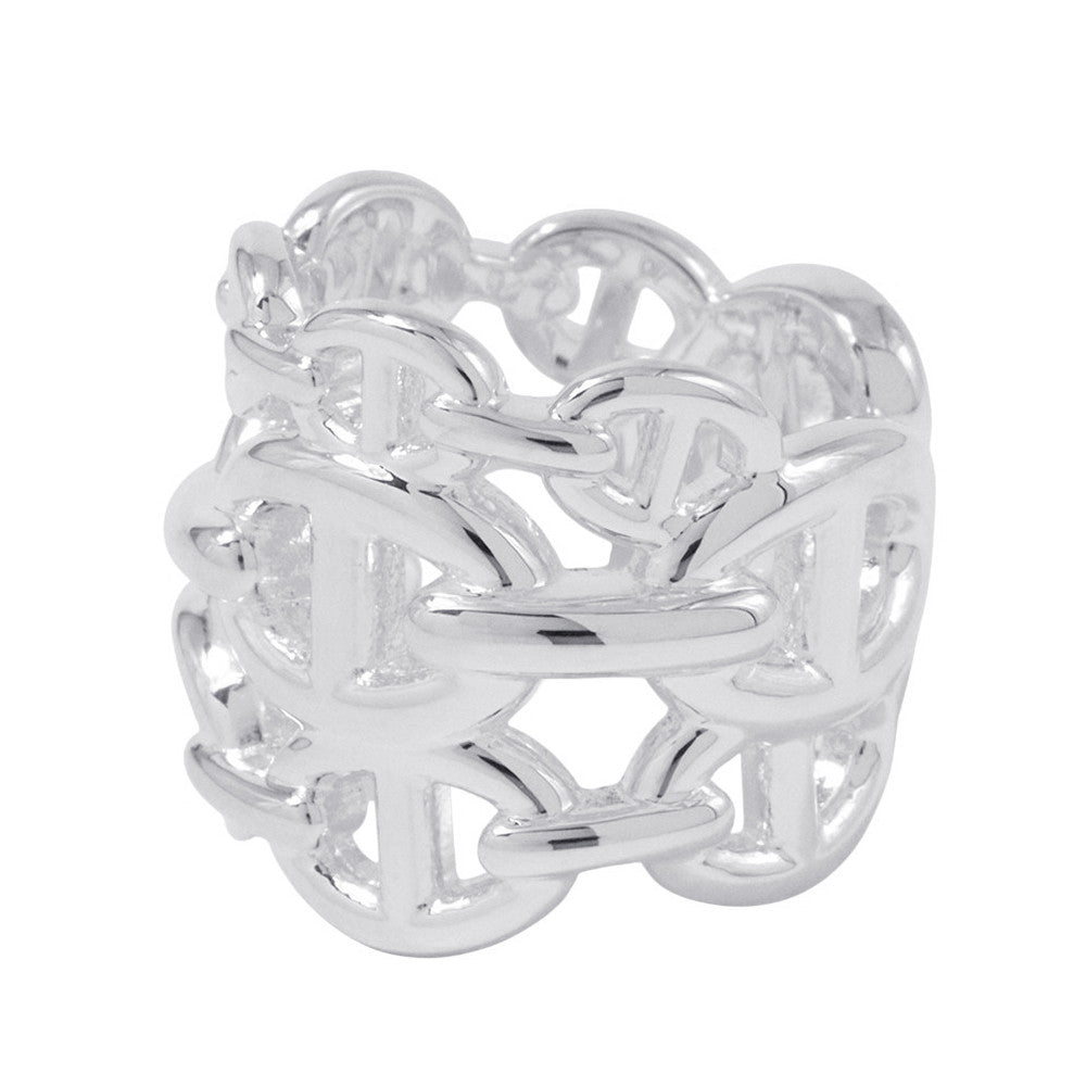 HERMES Chaine d'Ancre Anchene Ring Size GM/50/#10 SV925