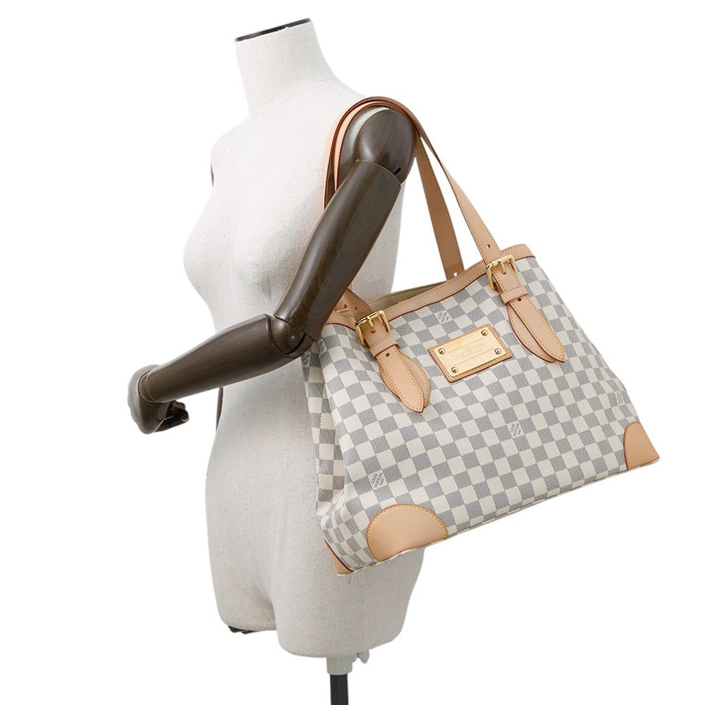 LOUIS VUITTON Hampstead BeigeN51206 Damier Azur Size MM