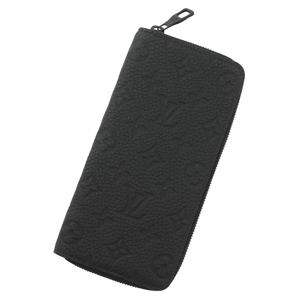 LOUIS VUITTON Zippy wallet Vertical NoirM69047 Taurillon Leather/Monogram・Pattern