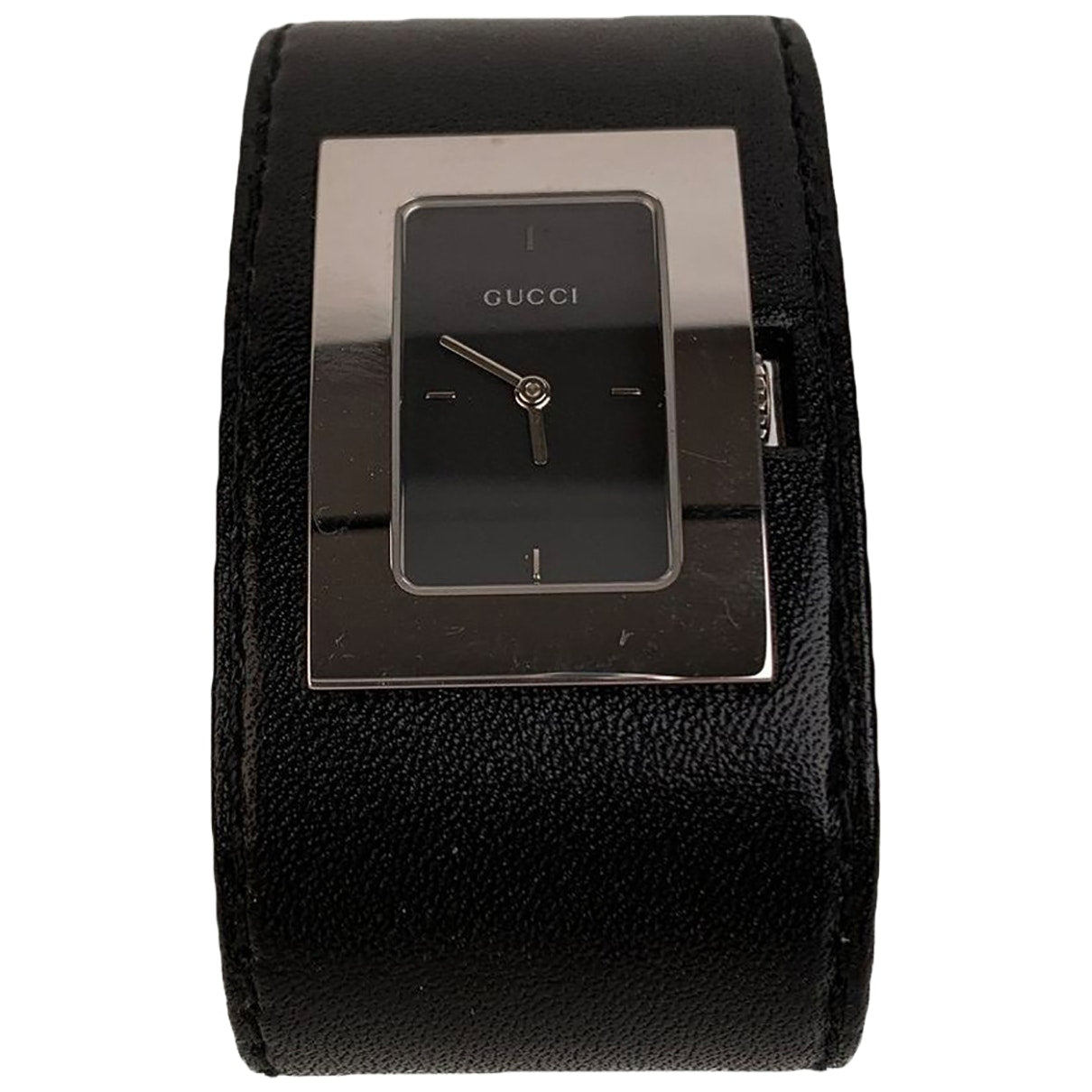 Gucci black leather watch