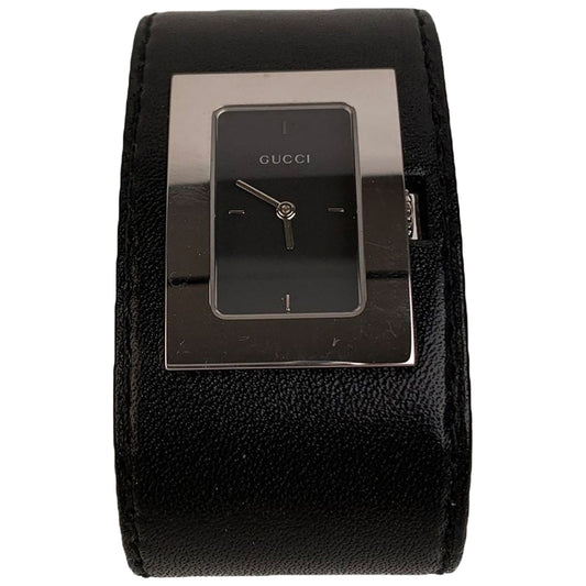 Gucci black leather watch