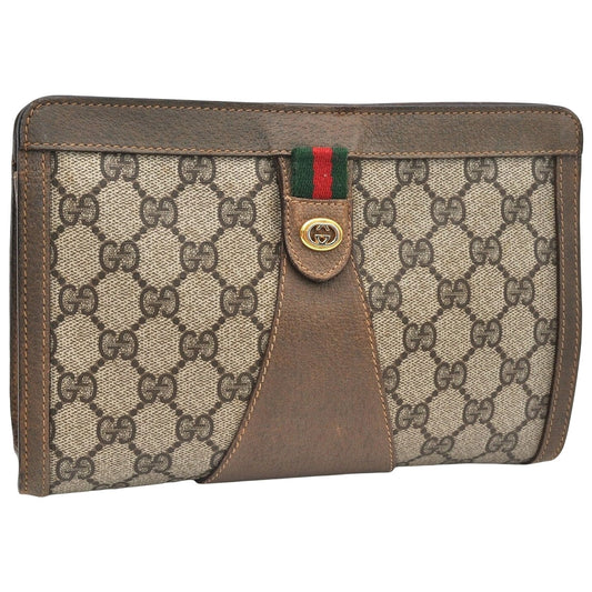 Gucci brown plastic clutch bag