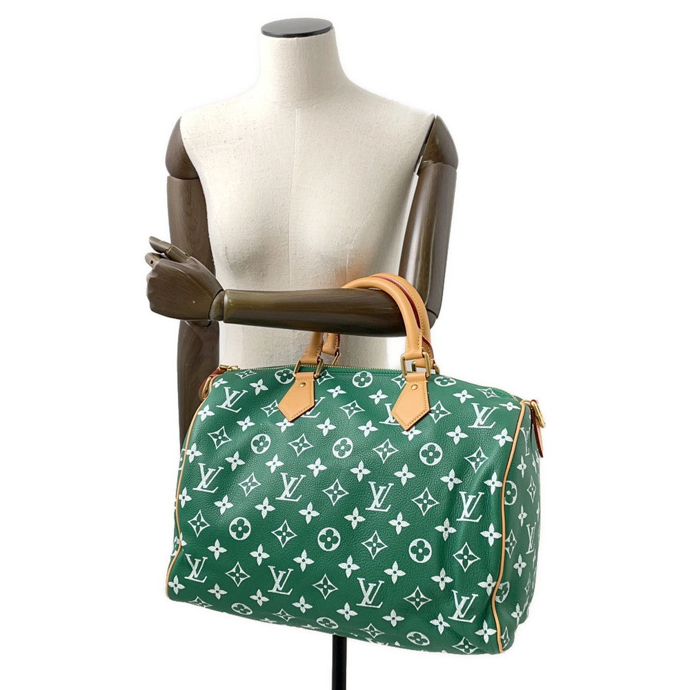 LOUIS VUITTON Speedy P9 Bandouliere Green/VertM24417 Calf Leather Size 40