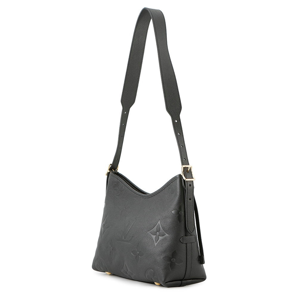 LOUIS VUITTON Carryall Zip NM NoirM46288 Monogram Empreinte Leather Size PM