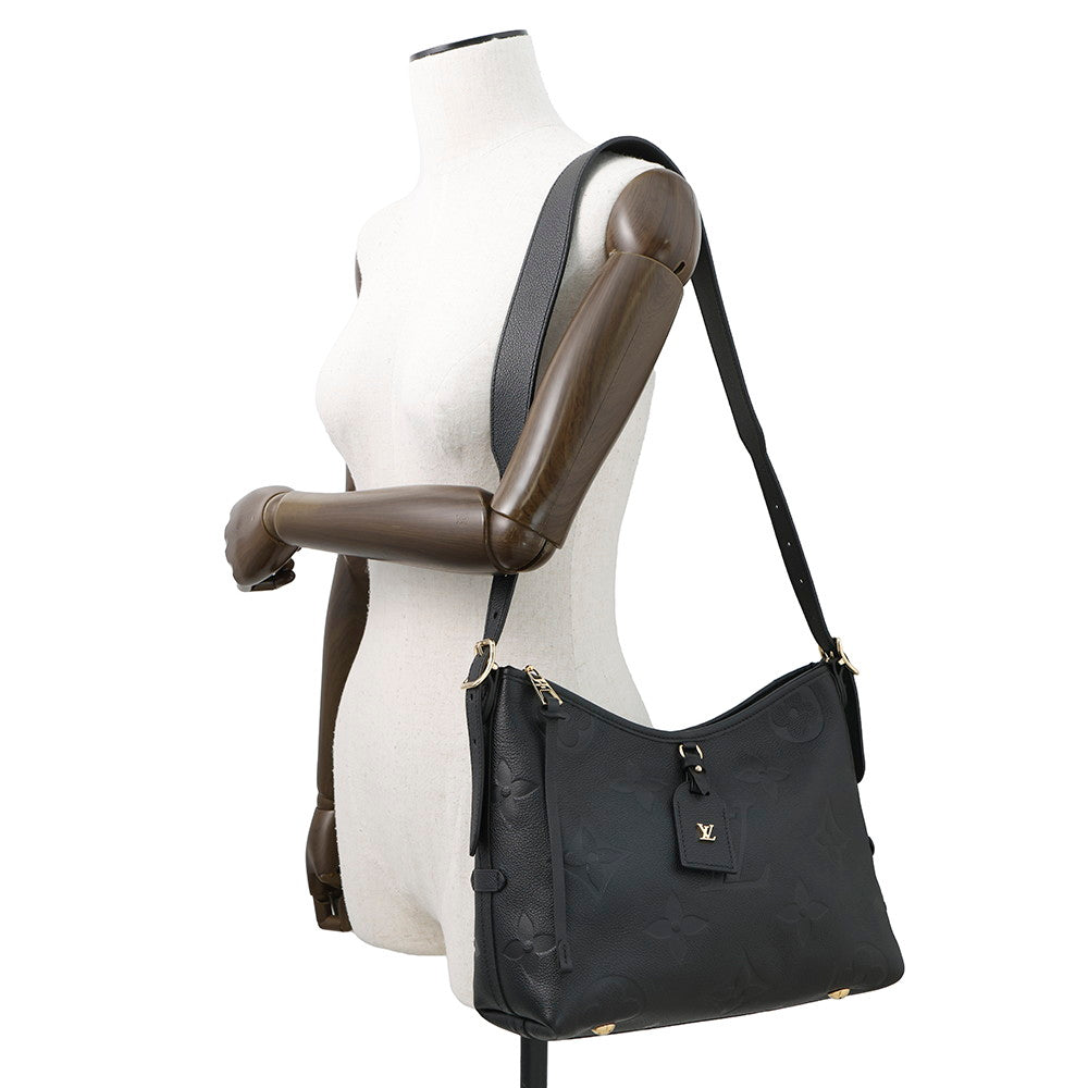 LOUIS VUITTON Carryall Zip NM NoirM46288 Monogram Empreinte Leather Size PM