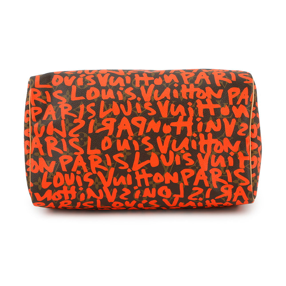 LOUIS VUITTON Speedy Orange/BrownM93705 Monogram?Graffiti Size 30