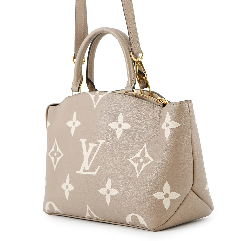 LOUIS VUITTON Petit Palais Tourterelle claimM58914 Two-tone Monogram Empreinte Leather Monogram - Giant Size PM