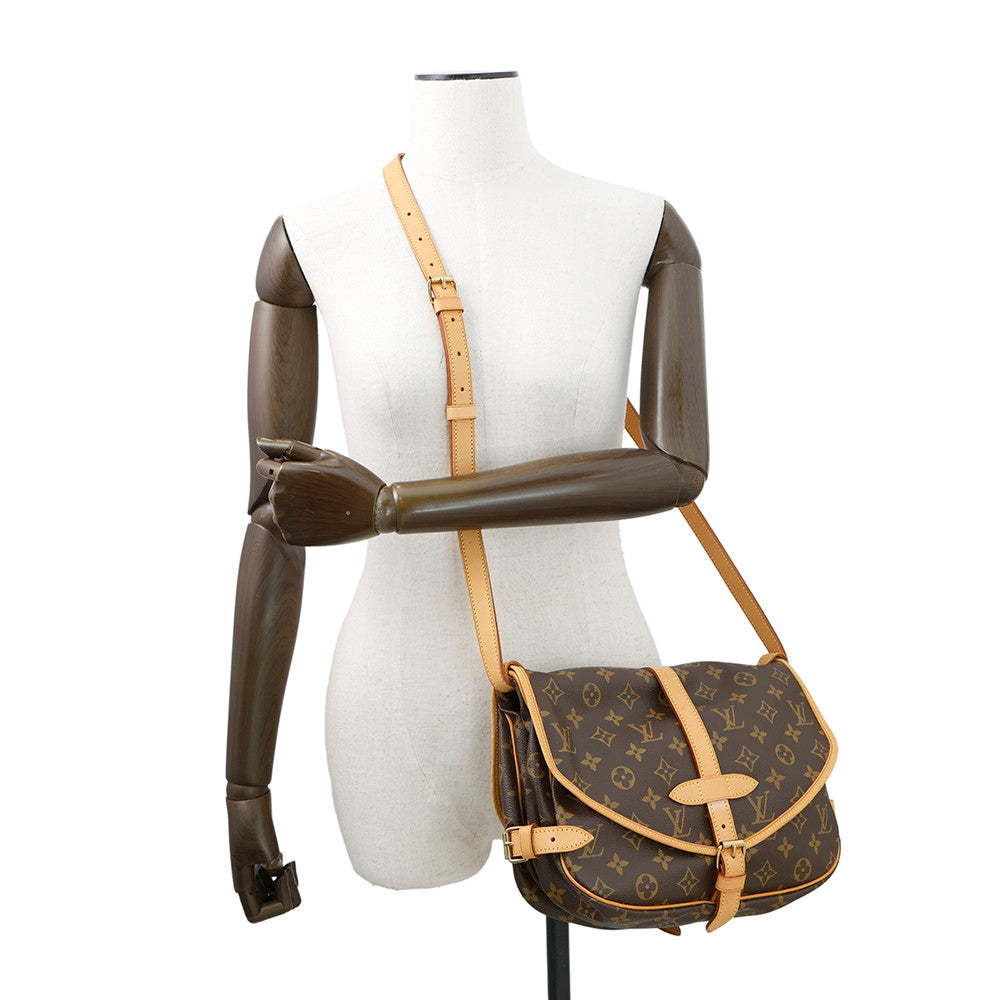LOUIS VUITTON Saumur BrownM42256 Monogram Size 30