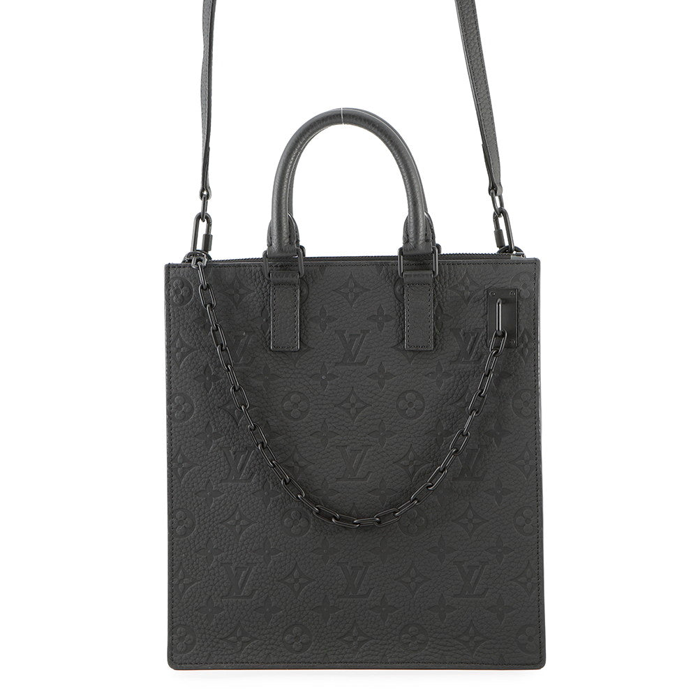 LOUIS VUITTON Sac Plat Messenger NoirM55924 Monogram?Taurillon