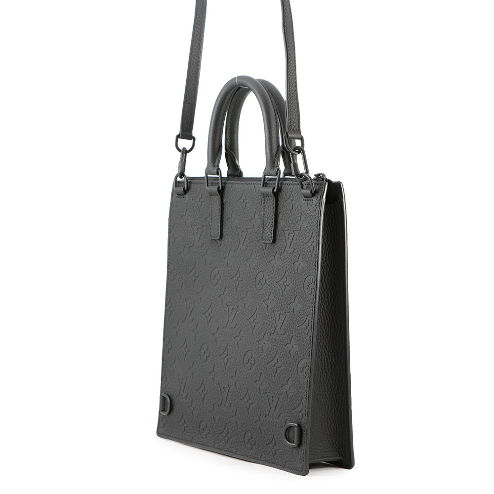 LOUIS VUITTON Sac Plat Messenger NoirM55924 Monogram?Taurillon