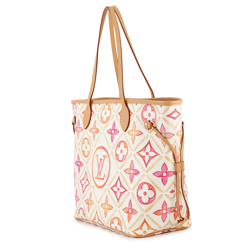 LOUIS VUITTON Neverfull CoralM25317 Monogram Tile by the Pool Size MM