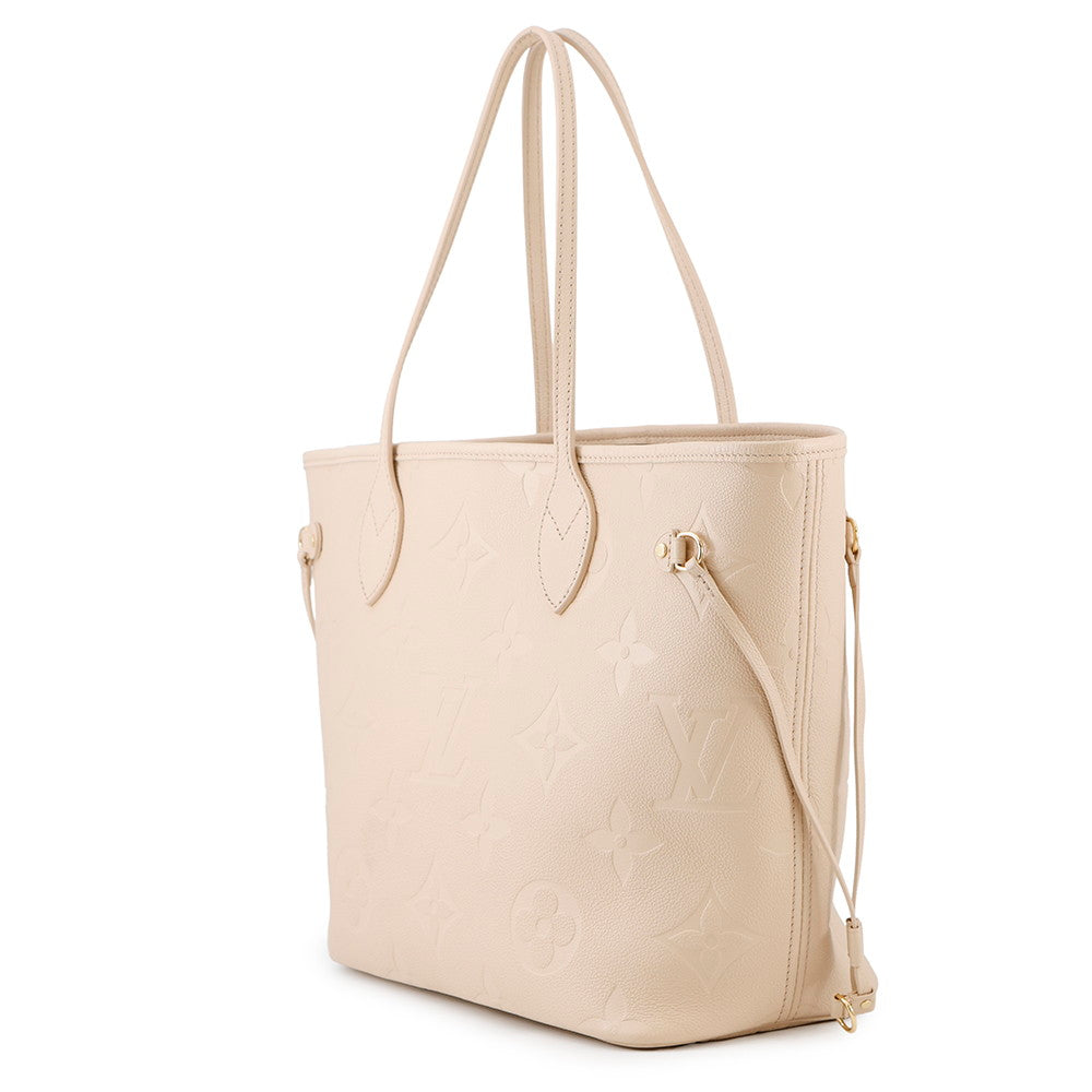 LOUIS VUITTON Neverfull TourterelleM45686 Monogram Empreinte Leather Size MM