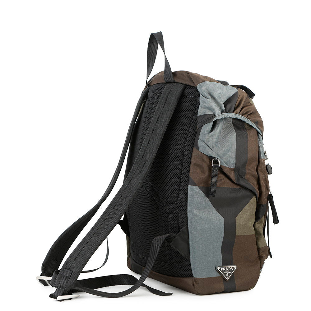 PRADA Backpack Khaki/Multicolor2VZ062 Nylon