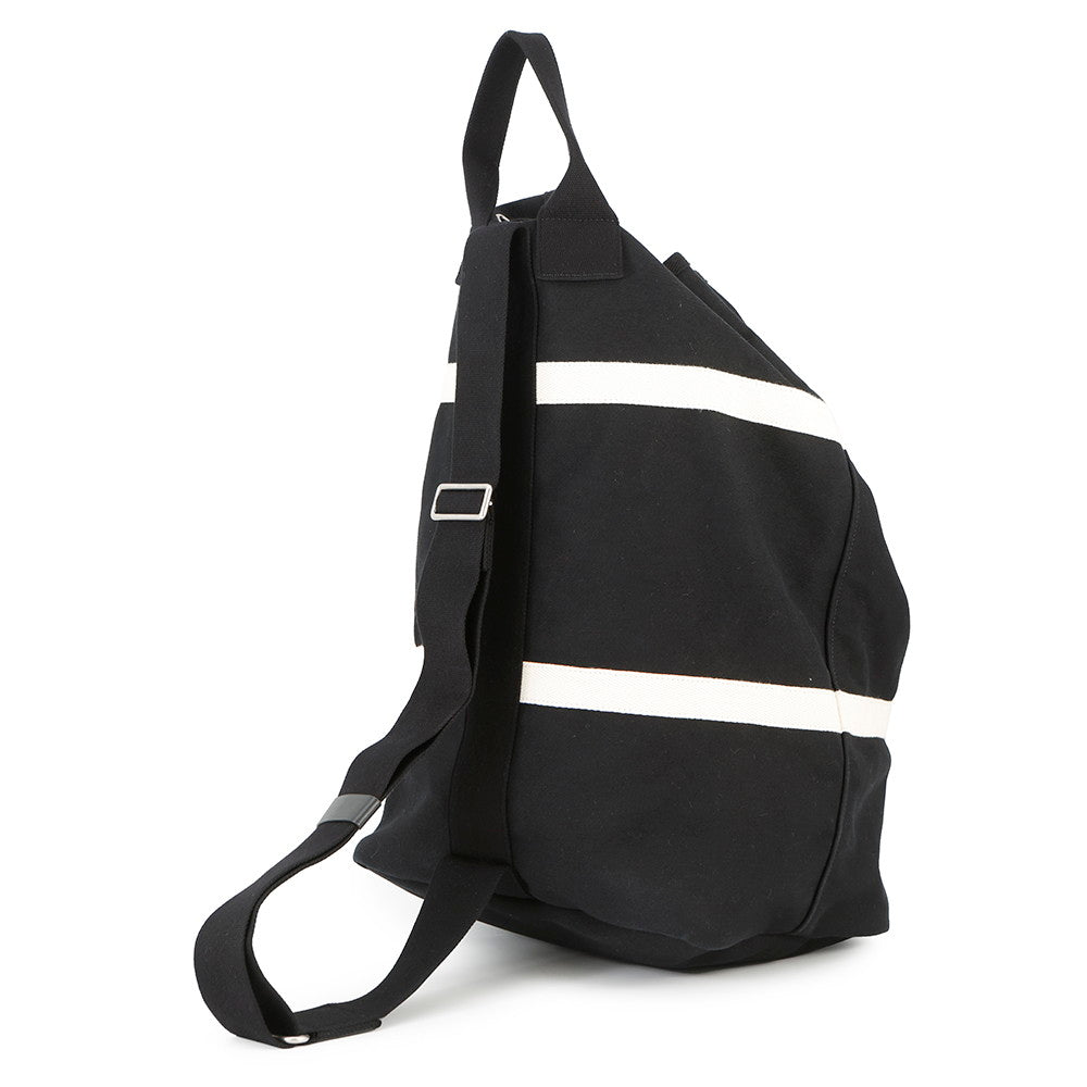 SAINT LAURENT PARIS Rive Gauche logo sling bag Black/White734682 Canvas