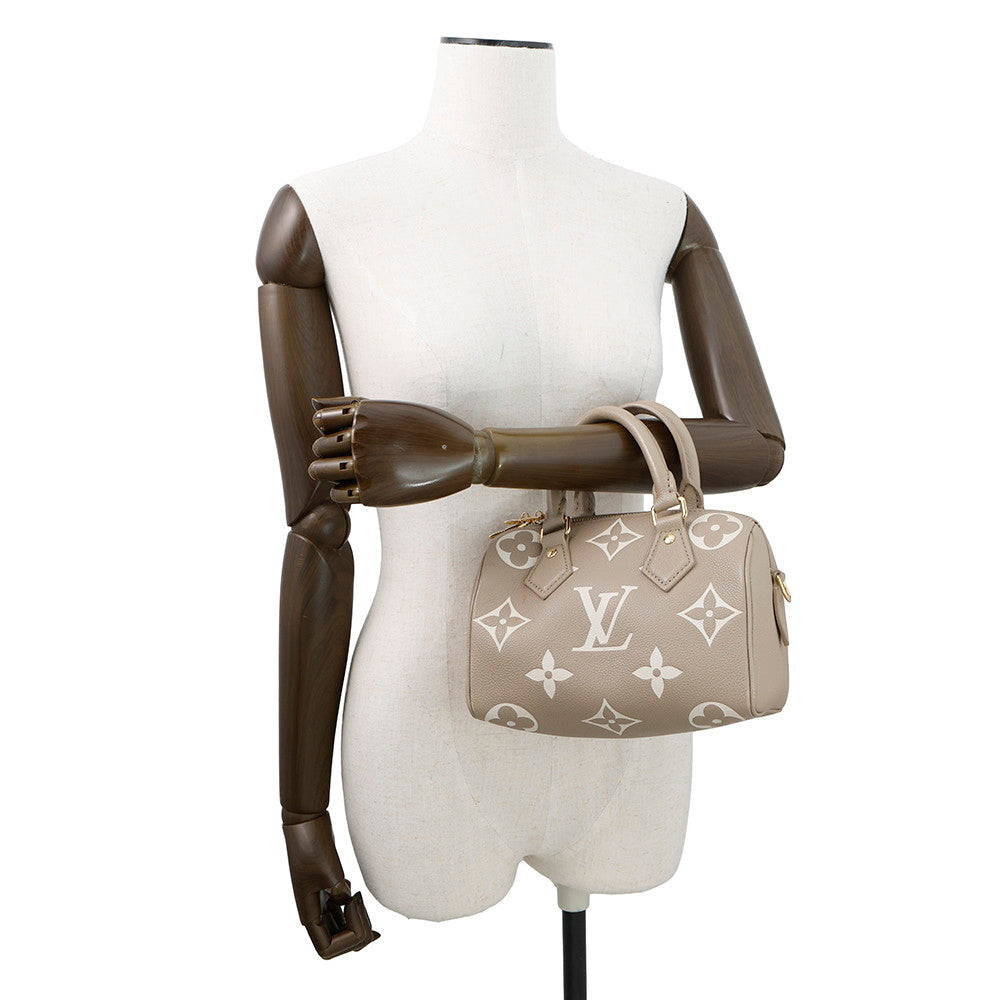 LOUIS VUITTON Speedy Bandouliere Tourterelle claimM46575 Monogram Empreinte Leather Size 20